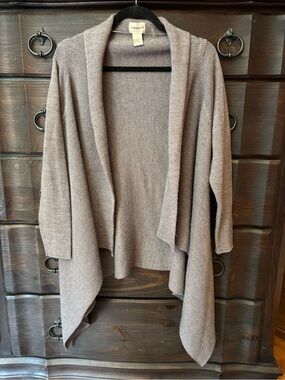 Aubergene Women’s Open-front Draped Waterfall Cardigan, Size Small, Wool Blend